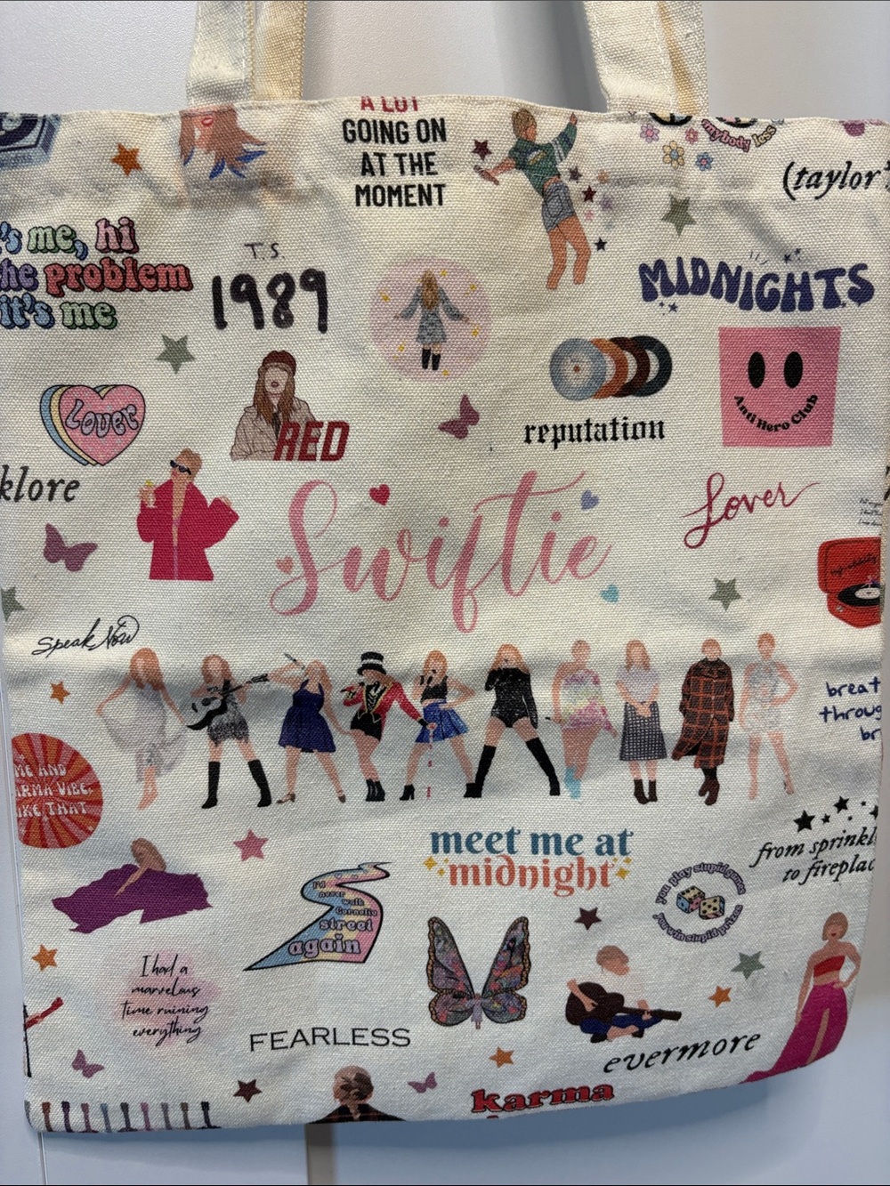 Taylor Swift Inspired Cream 'Swiftie' Tote Bag
